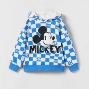 Zara Mickey Mouse hoodie checkered